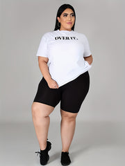 High Rise Skinny Biker Shorts With Pockets
