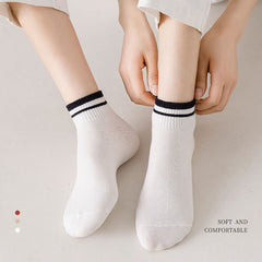 6 Pack Women's Striped Ankle Socks