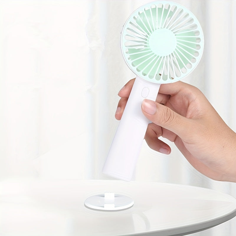 USB Rechargeable Handheld Fan with Base