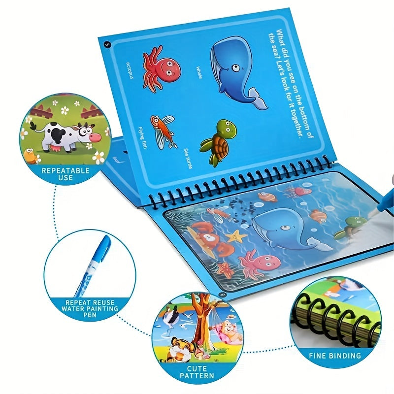 4pcs Reusable Water Drawing Book Painting Toys
