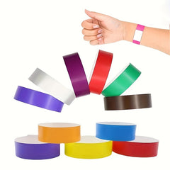 100pcs Neon Paper Wristbands for Events