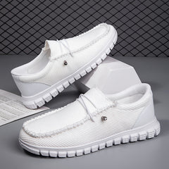 Men's Vintage Style Loafer Shoes Solid Slip On