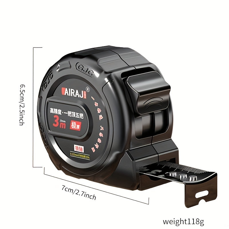 5m Steel Tape Measure Hardened Wear-resistant Anti-drop Self-locking 3ft 10m