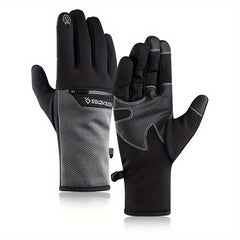 Winter Velvet Ski Gloves Men's Waterproof Touch Screen Sports Ski Gloves