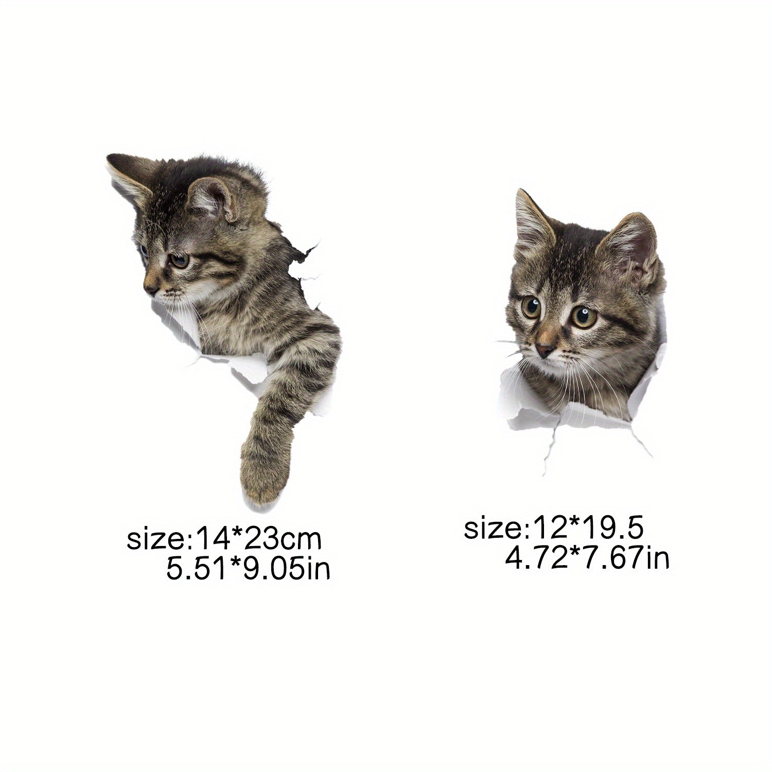 2pcs 3D Cat Iron Stickers for DIY T Shirt Backpack Hat