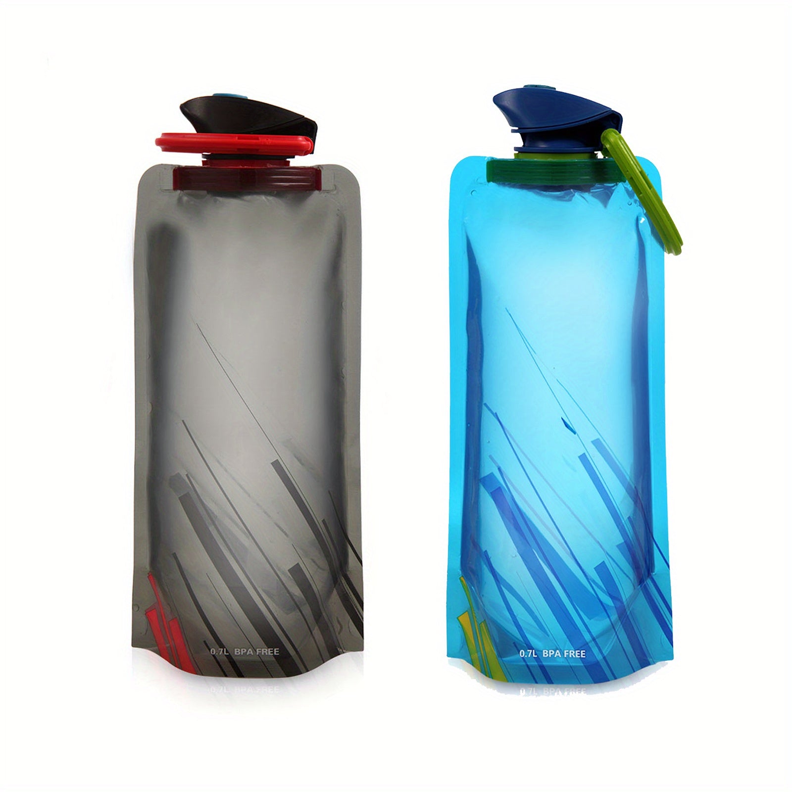 2pcs 700ML Foldable PVC Water Bottles for Travel