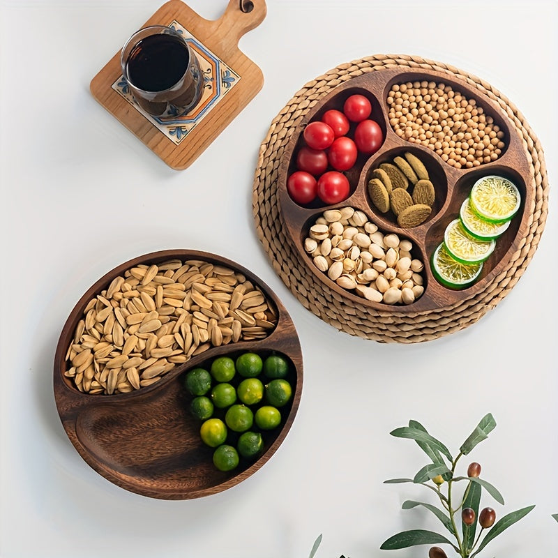 Wooden Fruit Tray Outdoor Serving Platter for Picnics and Weddings