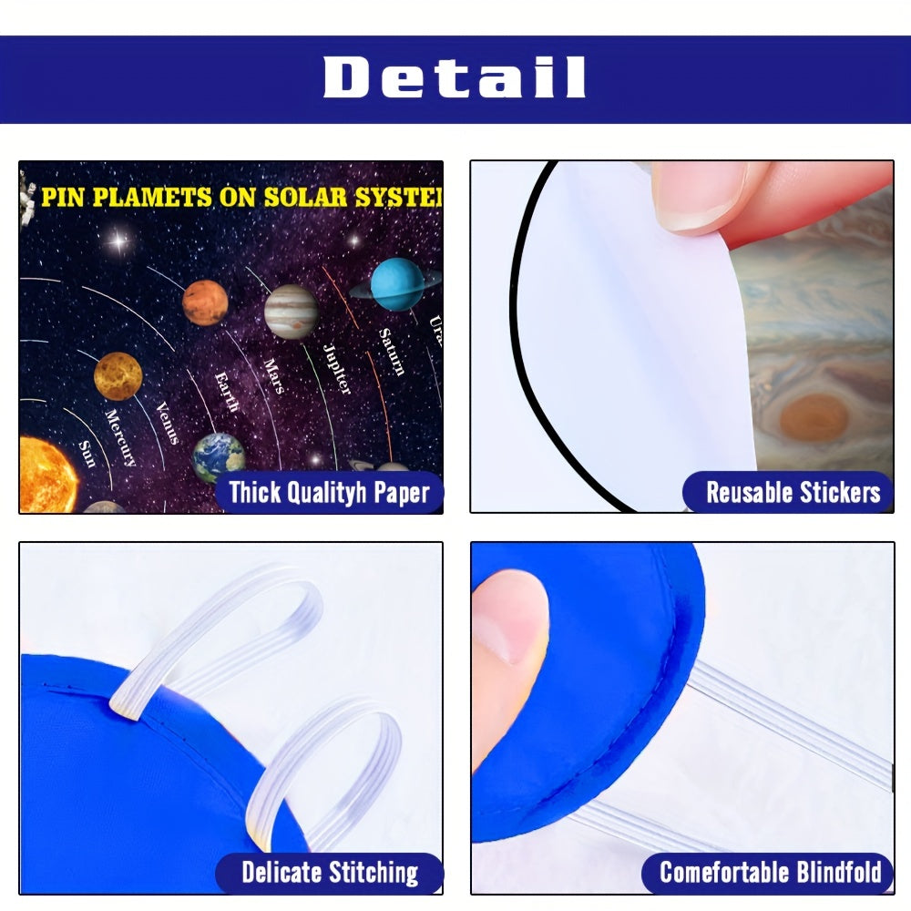Solar System Party Game 24 Planet Stickers Large Posters