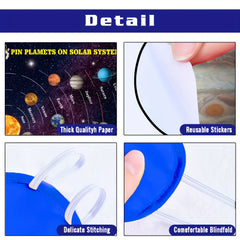 Solar System Party Game 24 Planet Stickers Large Posters