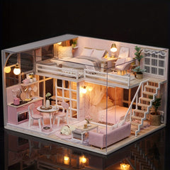 DIY Dollhouse 3D Puzzle Model with Furniture - Princess Bedroom Decor