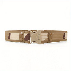 Camouflage Nylon Tactical Belt with Plastic Buckle