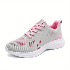 Breathable Lace Up Walking Shoes Flying Woven Outdoor Sports Shoes
