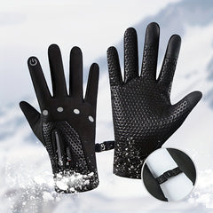 Winter Cycling Gloves Touch Screen Velvet Warm Waterproof Windproof Gloves