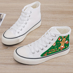 Gingerbread Print Plush Lined Chunky Sneakers