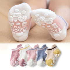 Girls Cartoon Knit Socks Non-slip Soft Cotton Sock