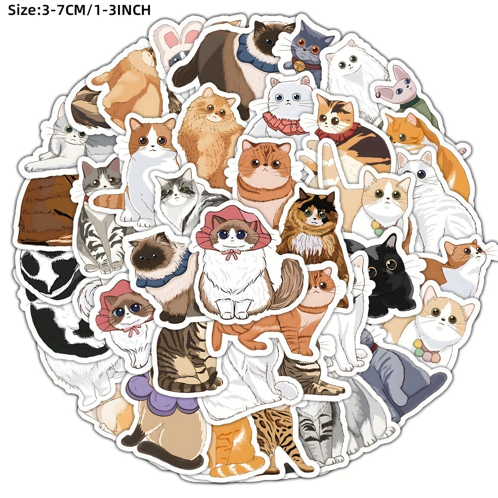 60pcs Cat Series Graffiti Stickers for Laptops Helmets Water Cups DIY Sticker