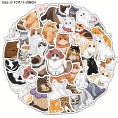 60pcs Cat Series Graffiti Stickers for Laptops Helmets Water Cups DIY Sticker