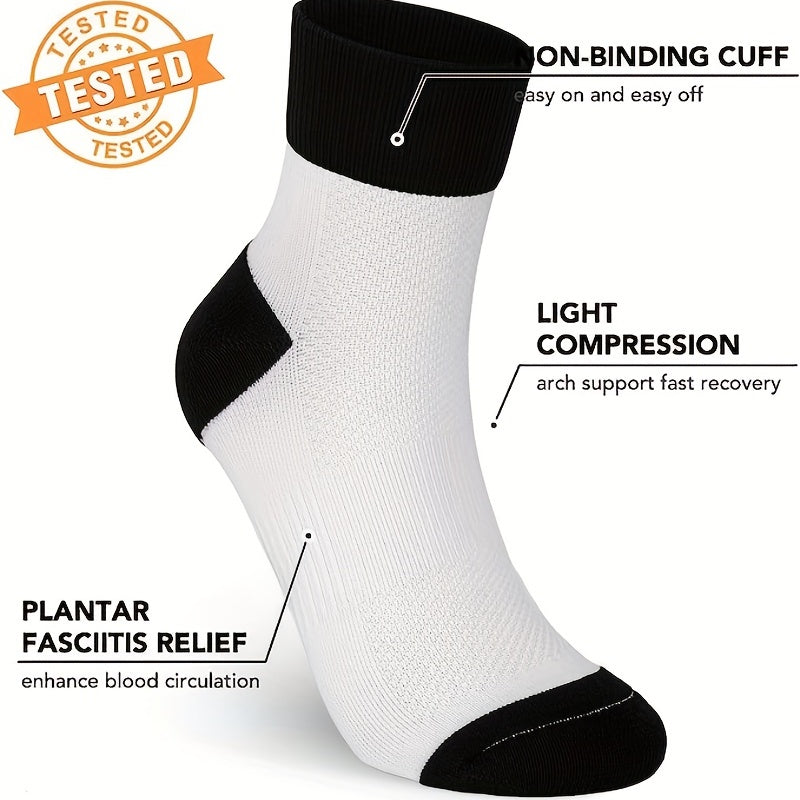 3 Pairs Athletic Running Socks Unisex Ankle Plantar Support
