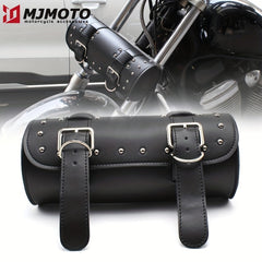 MJ Retro Cylinder Leather Motorcycle Hanging Bag