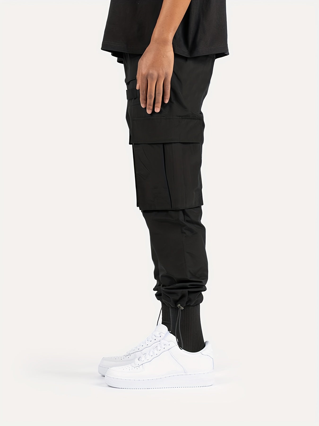 Men's Loose Cargo Pants Hip Pop Style Casual Outdoor Work Trousers