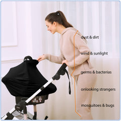 Elastic Breastfeeding Car Seat Cover for Babies