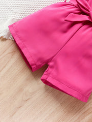 Toddler Girls Ruffle Trim Rompers Jumpsuits Summer Clothes
