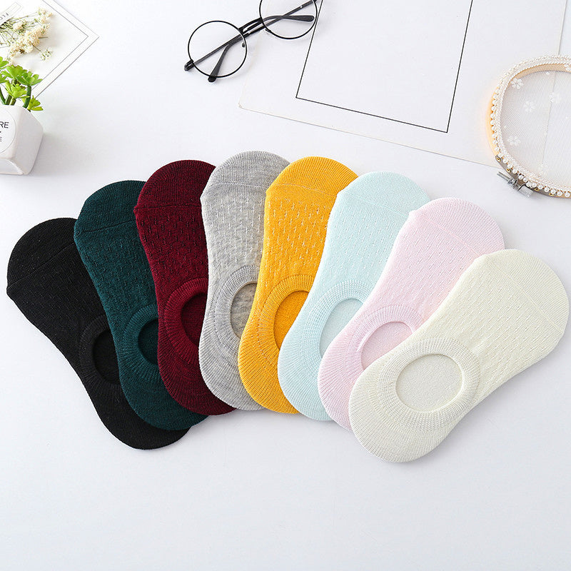 8 Pairs Women's Colorful No Show Boat Socks