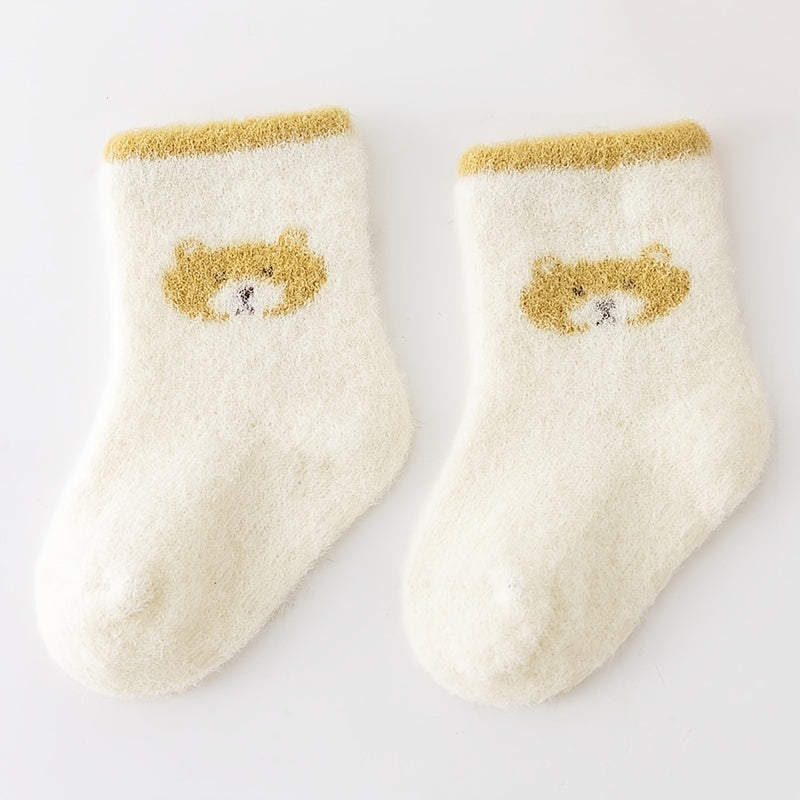 4 Pairs Baby Animal Graphic Non-Slip Floor Socks
