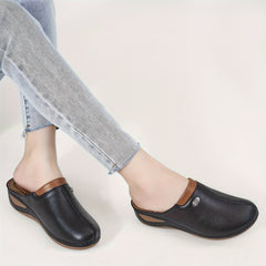 Massage Sports Sandals Faux Leather Round Toe Wear Resistance Non Slip Slides