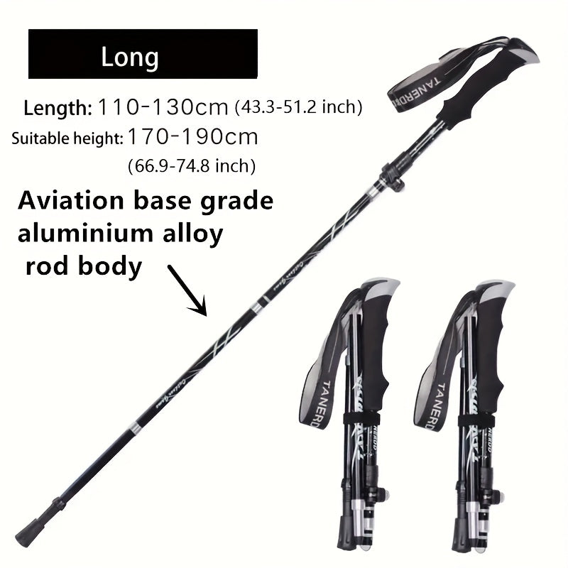 2pcs Lightweight Trekking Poles for Hiking Camping Outdoor Walking