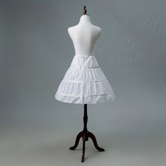 Girls 4-Hoop Crinoline Petticoat Full Length Flower Girl Underskirt