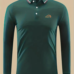 Men's Lightweight Long Sleeve Polo Shirt