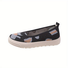 Women's Breathable Knit Loafers Low Top Shoes