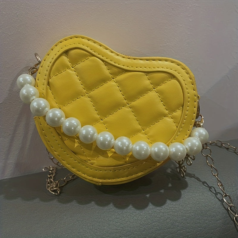 Princess Style Faux Pearl Bag Coin Purse for Kids