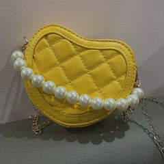 Princess Style Faux Pearl Bag Coin Purse for Kids