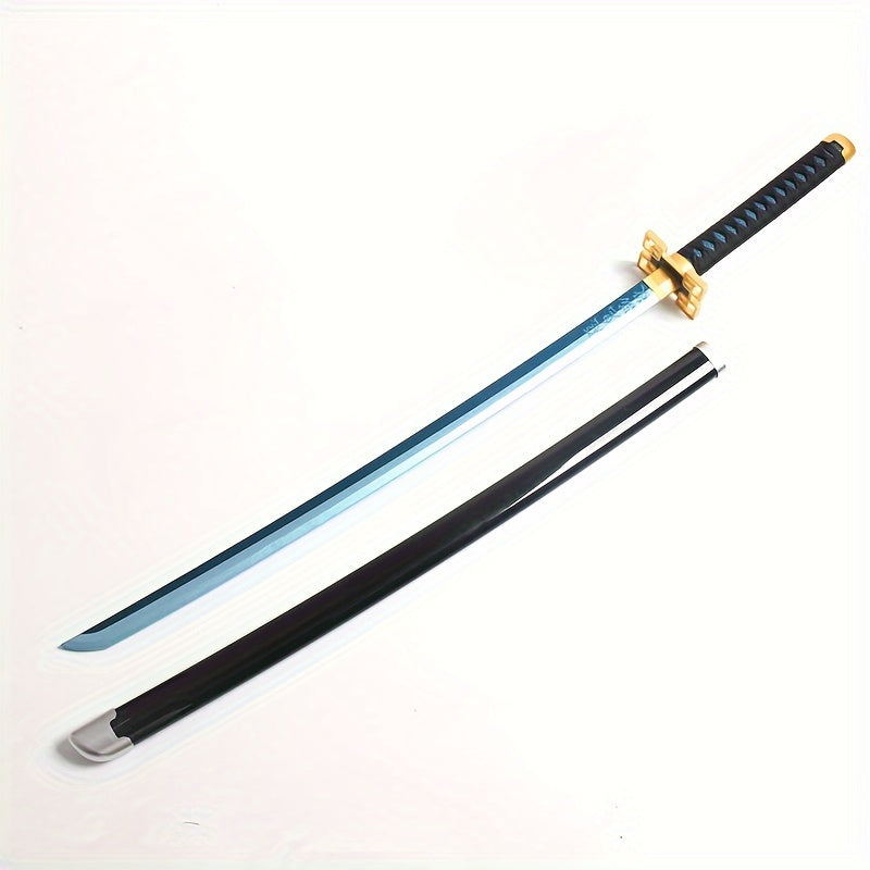 Anime Teal Wooden Sword Weapon Toy for Cosplay Costume Party Play Props