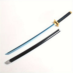 Anime Teal Wooden Sword Weapon Toy for Cosplay Costume Party Play Props