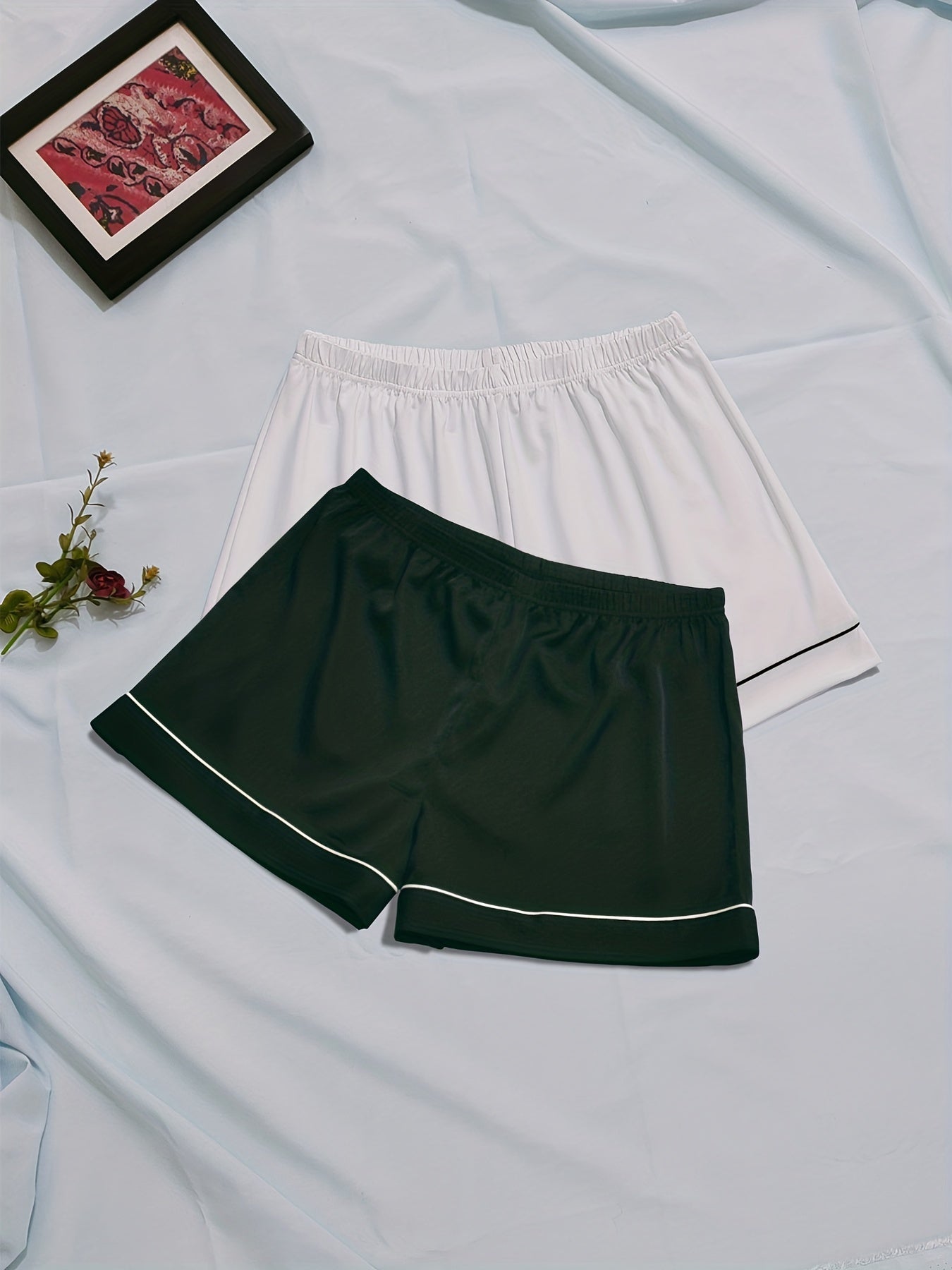 Comfy Elastic Waistband Women's Sleep Shorts