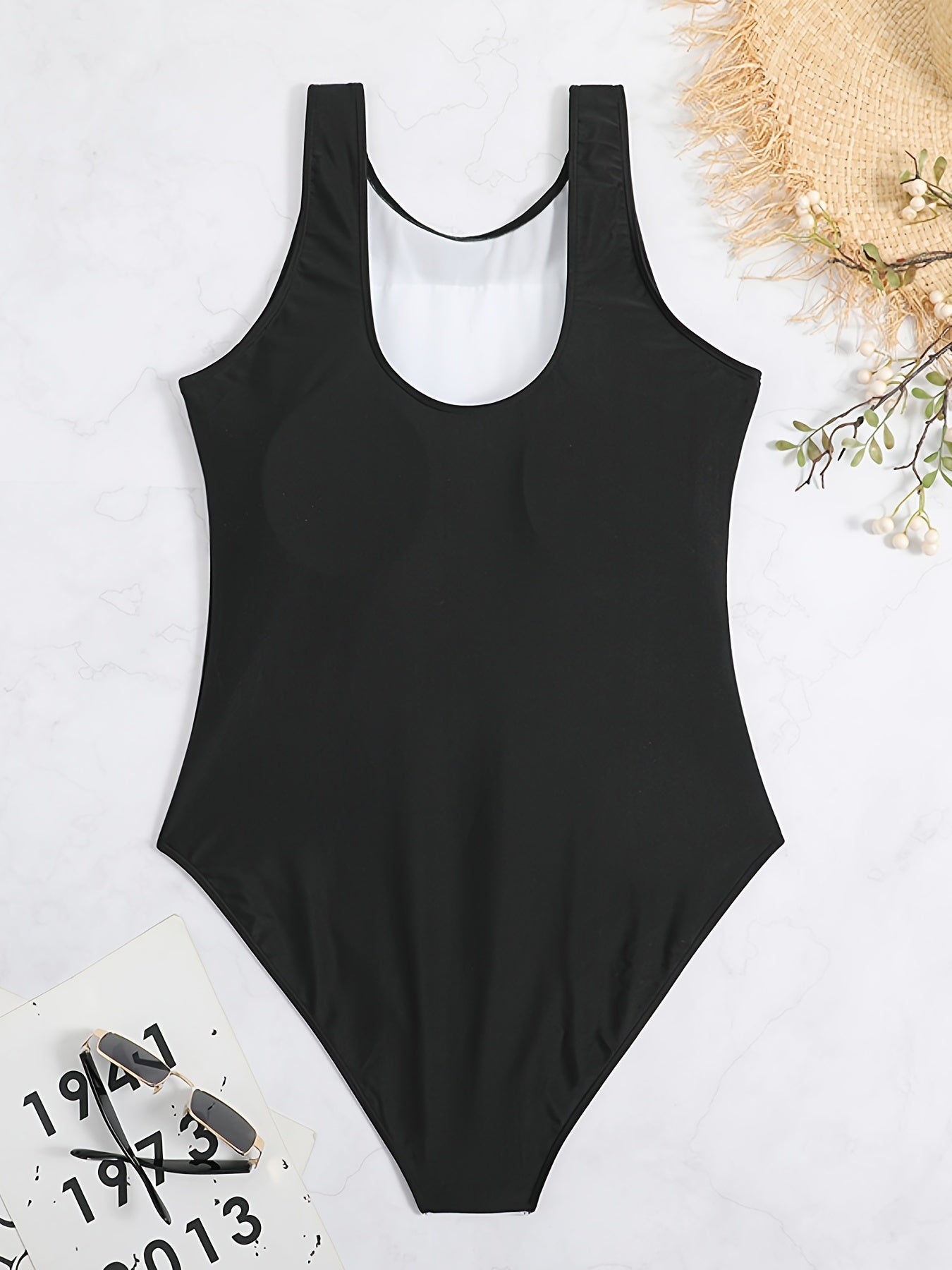 Floral Print High Leg Cut One Piece Swimsuit