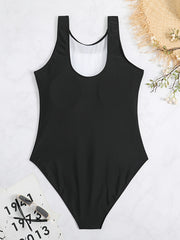 Floral Print High Leg Cut One Piece Swimsuit