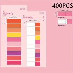 400 Pcs Romantic Index Stickers 20 Colors Waterpr