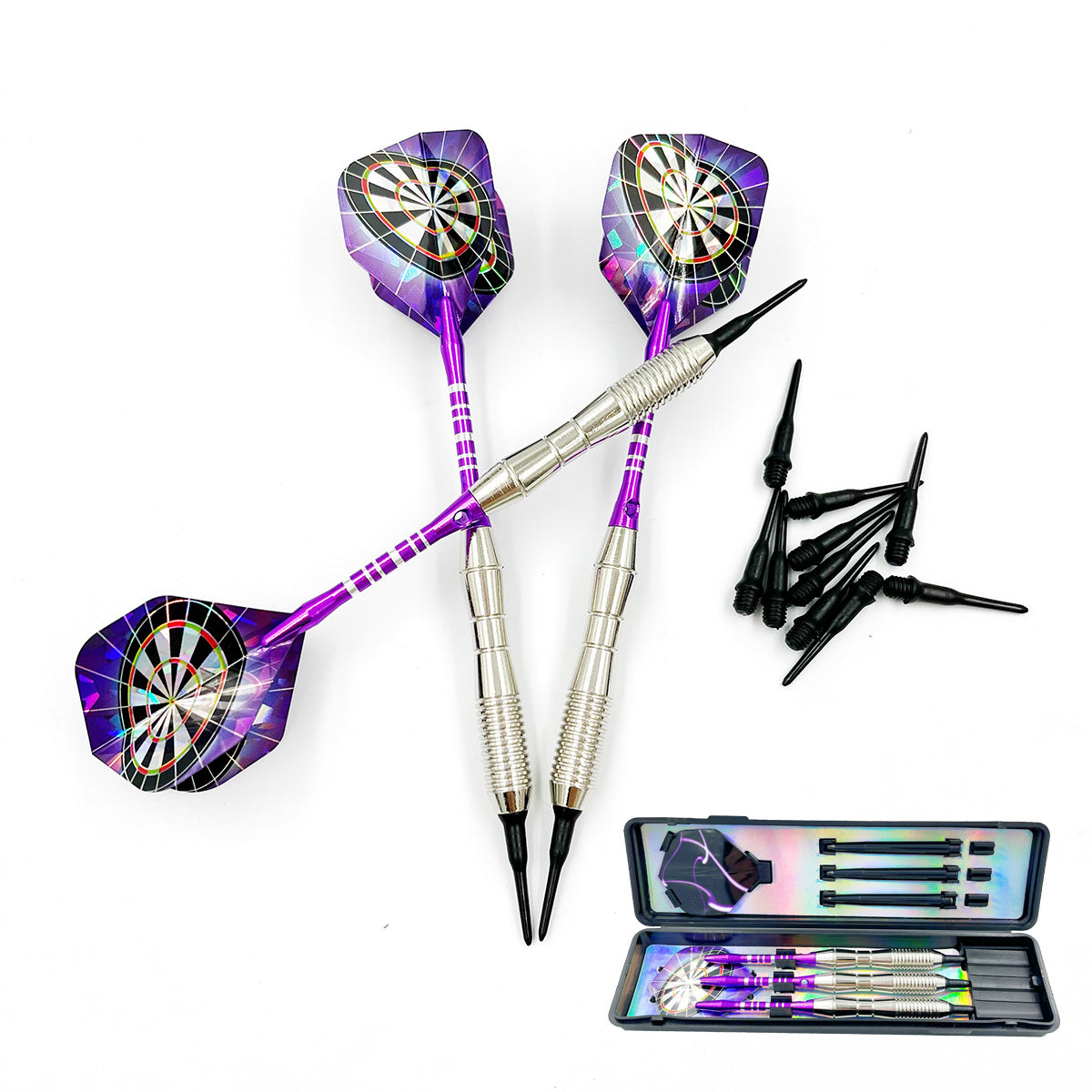 3pcs Soft Tip Darts Set 16g with 36 Tips and 3 Wings