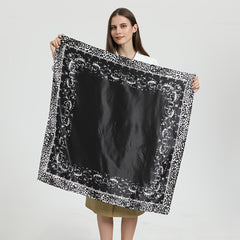Retro Satin Silk Scarf Large Square Scarf Beach Party Headscarf Hair Scarf