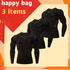 Men's Compression Long Sleeve Athletic Baselayer Undershirt for Cold Weather