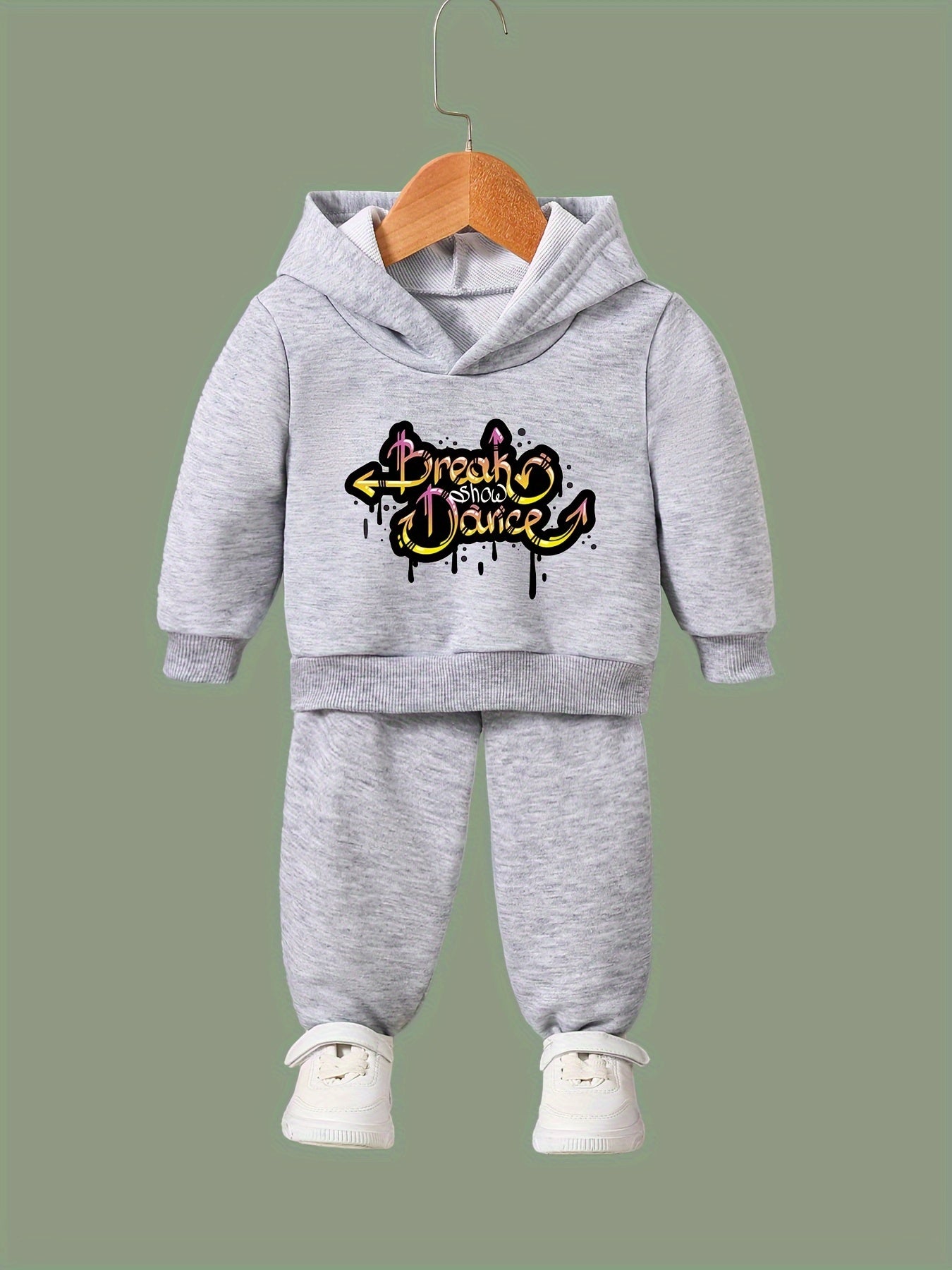 OERYUI Letter Print Hoodies Jogger Set Girls Boys Spring Fall Christmas Gift