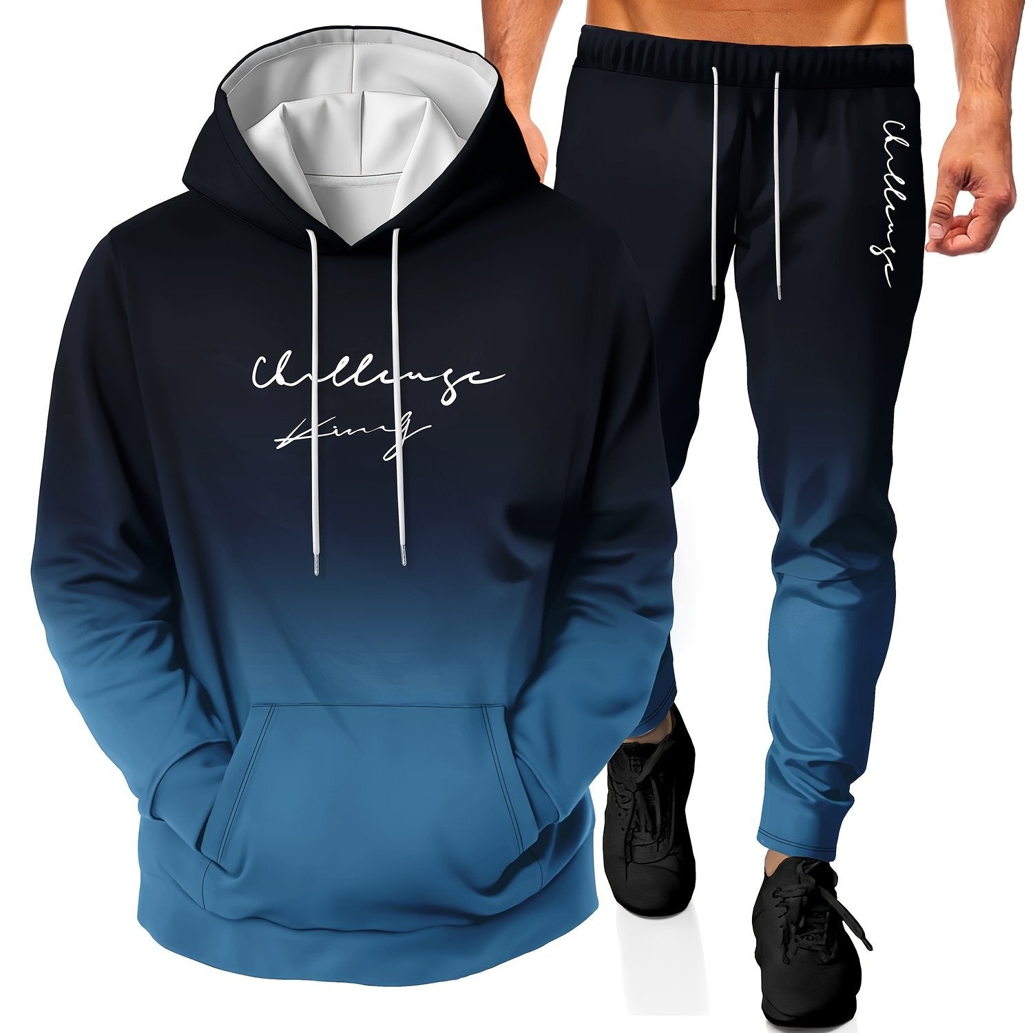 Men's 3D Print Hoodie Joggers Set
