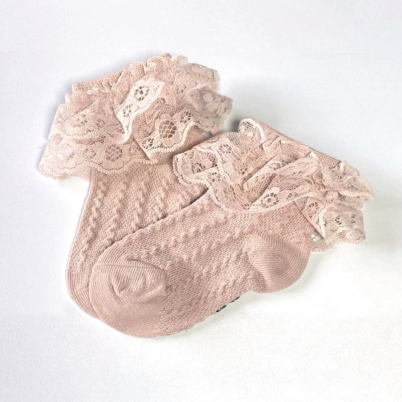 Infant Girls Ruffle Lace Socks Dressy Short Socks