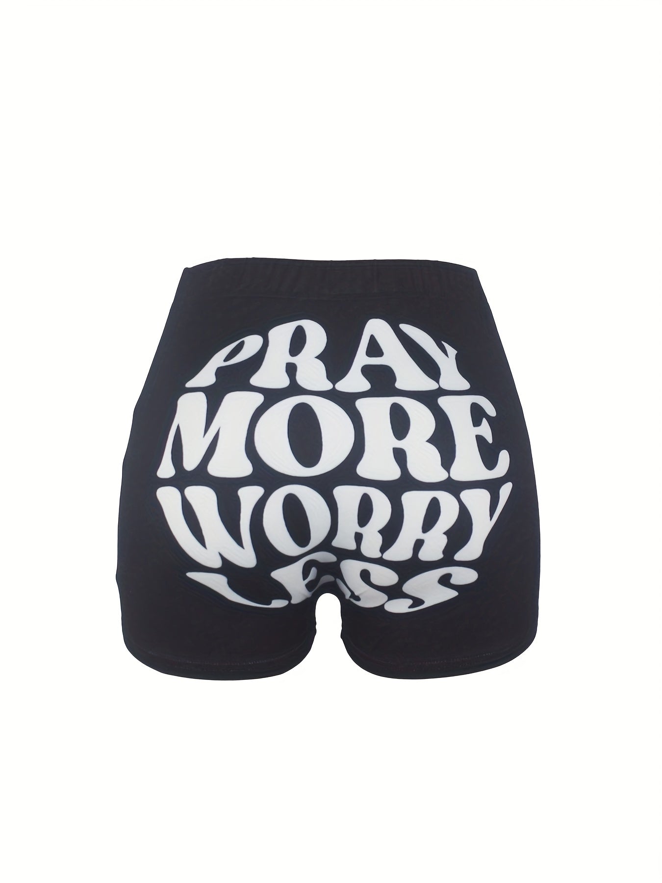 Casual Elastic Waist Skinny Shorts Women's Clothing