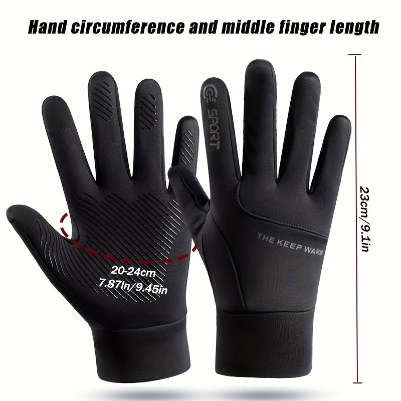 Winter Touch Screen Thermal Gloves Water Resistant for Outdoor Activities