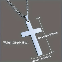Sterling Silver Cross Necklace for Boys